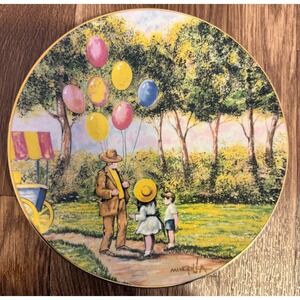 Dominic Mingolla The Balloon Man Collector Plate 1979 Calhoun Society Vintage 9"